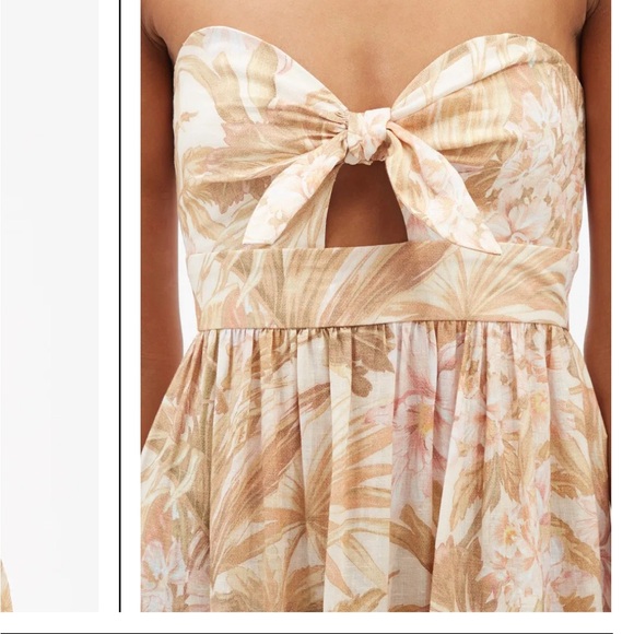 Zimmermann Andie Tie Linen dress size 0 - Picture 2 of 8